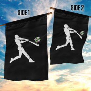 St Patricks Day Baseball Batter Garden Flag Irish Sports Gift TS12 Print Your Wear