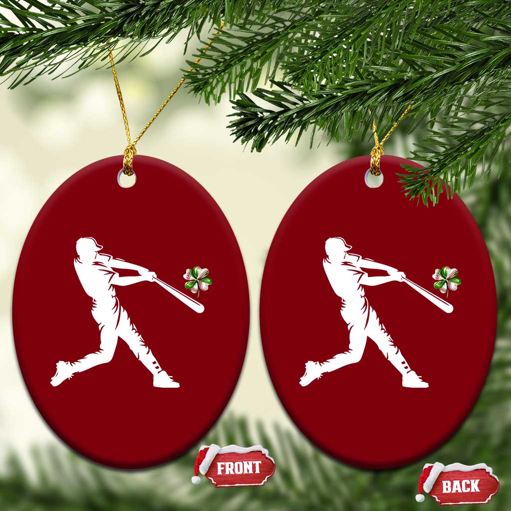 St Patricks Day Baseball Batter Ceramic Ornament Irish Sports Gift TS12 Print Your Wear