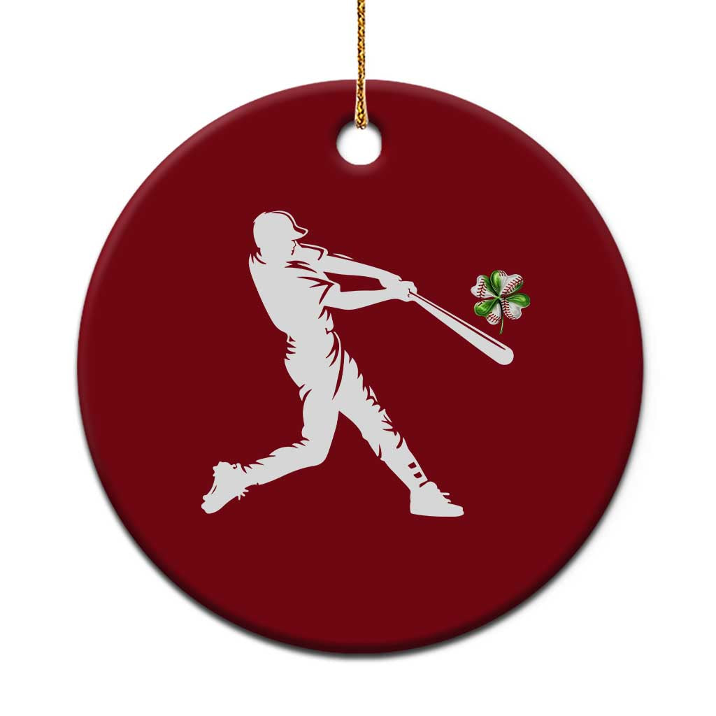 St Patricks Day Baseball Batter Ceramic Ornament Irish Sports Gift TS12 1pc Red Print Your Wear