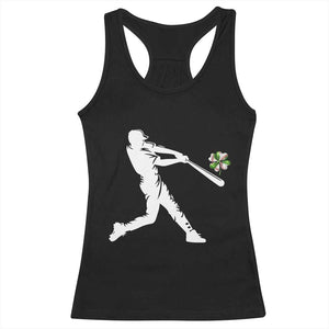 St Patricks Day Baseball Batter Racerback Tank Top Irish Sports Gift TS12 Black Print Your Wear