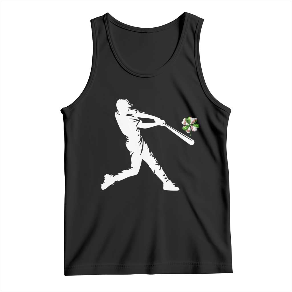 St Patricks Day Baseball Batter Tank Top Irish Sports Gift TS12 Black Print Your Wear