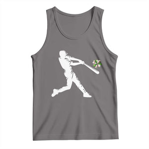 St Patricks Day Baseball Batter Tank Top Irish Sports Gift TS12 Deep Heather Print Your Wear