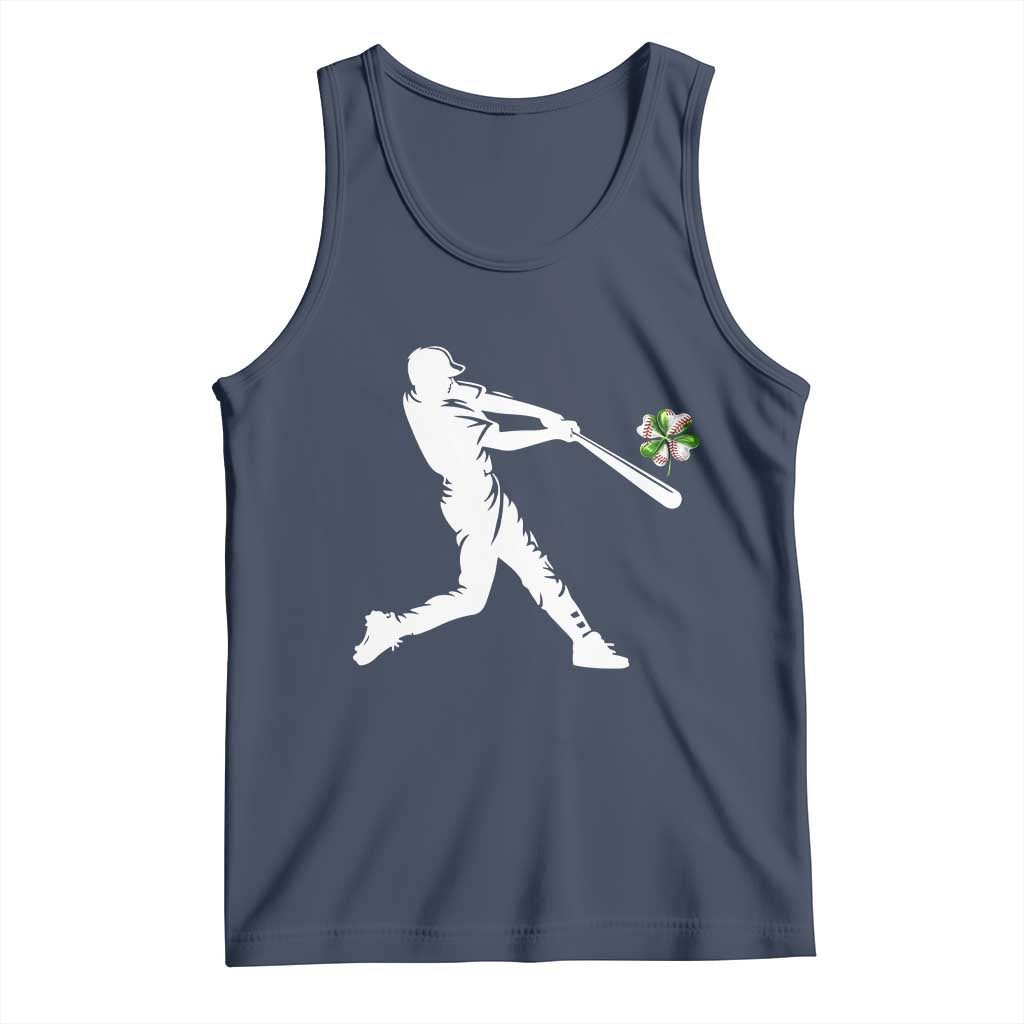 St Patricks Day Baseball Batter Tank Top Irish Sports Gift TS12 Navy Print Your Wear