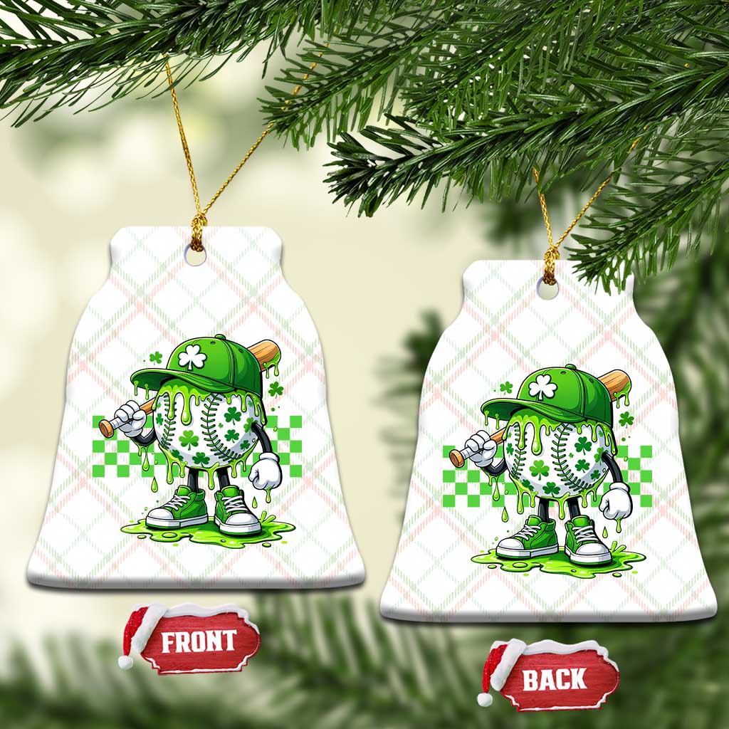 St Patricks Day Shamrock Baseball Player Gift Ceramic Ornament TS12 Print Your Wear