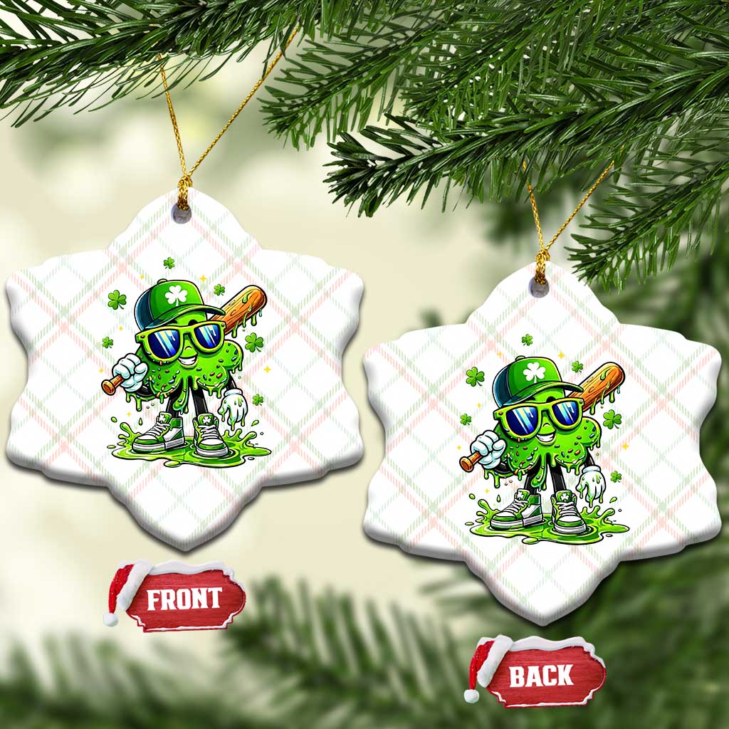 Funny St Patricks Day Clover Baseball Player Gift Ceramic Ornament TS12 Print Your Wear