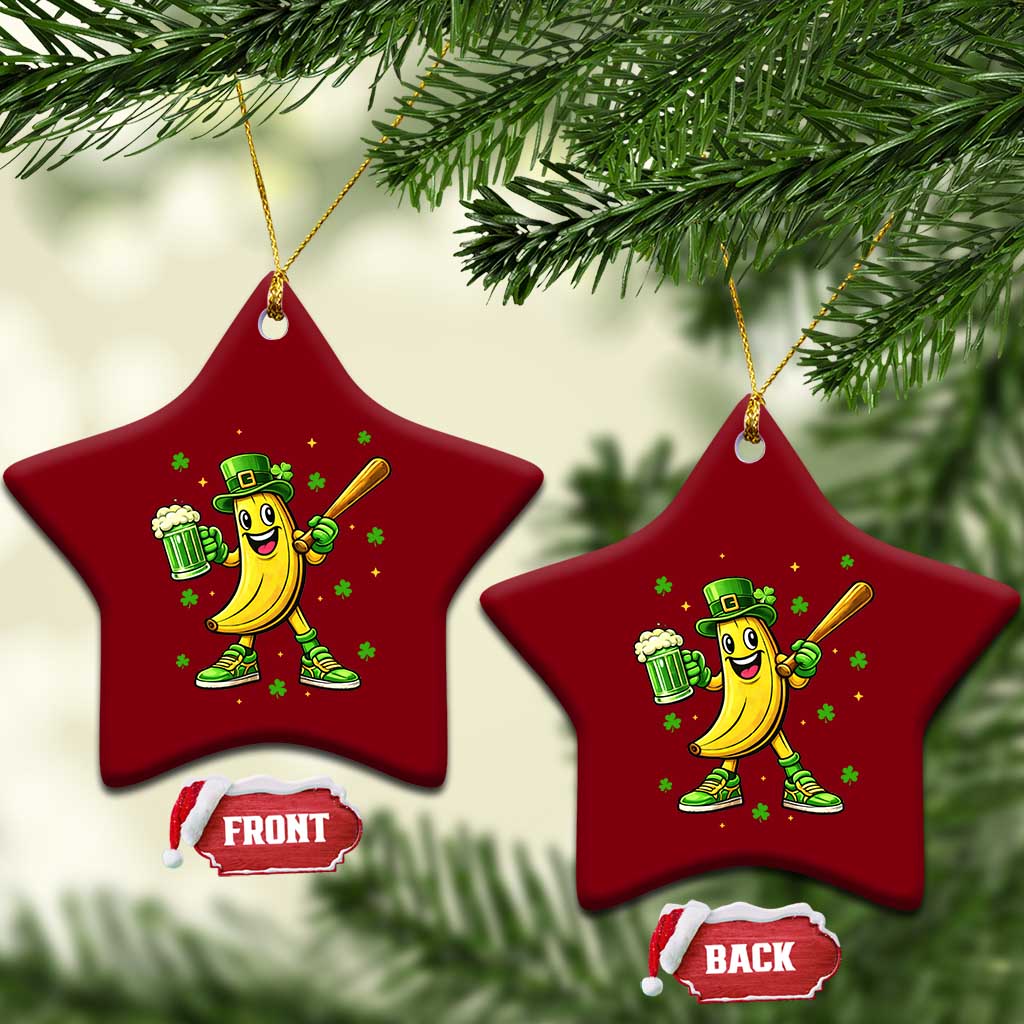 Funny Banana Baseball Player Gift Ceramic Ornament St Patricks Day TS12 Print Your Wear