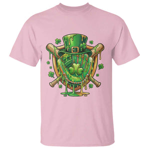 Slimy Shamrock Baseball Glove T Shirt St Patricks Day Gift TS12 Light Pink Print Your Wear