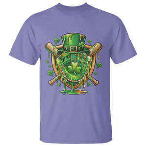 Slimy Shamrock Baseball Glove T Shirt St Patricks Day Gift TS12 Violet Print Your Wear