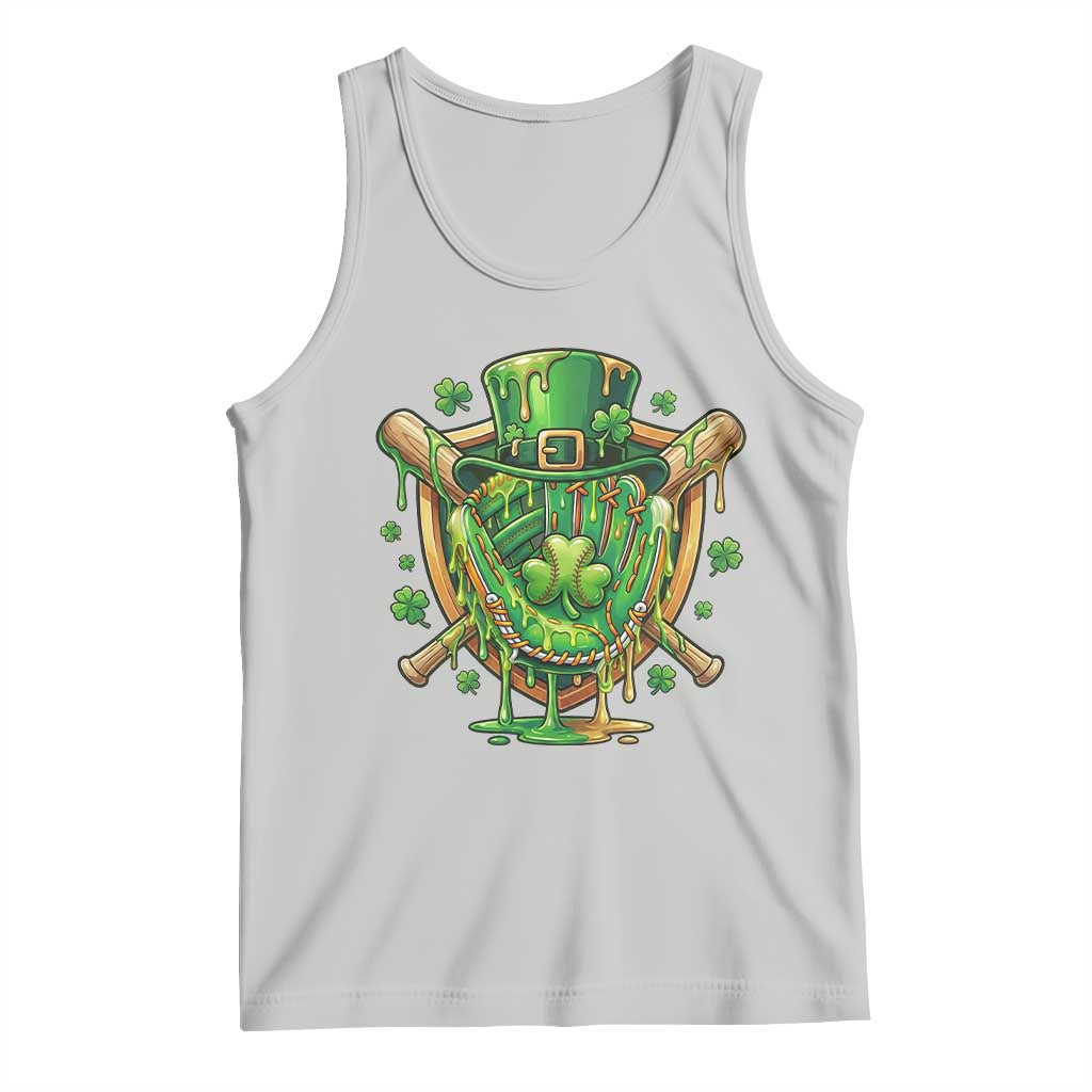 Slimy Shamrock Baseball Glove Tank Top St Patricks Day Gift TS12 Ash Print Your Wear