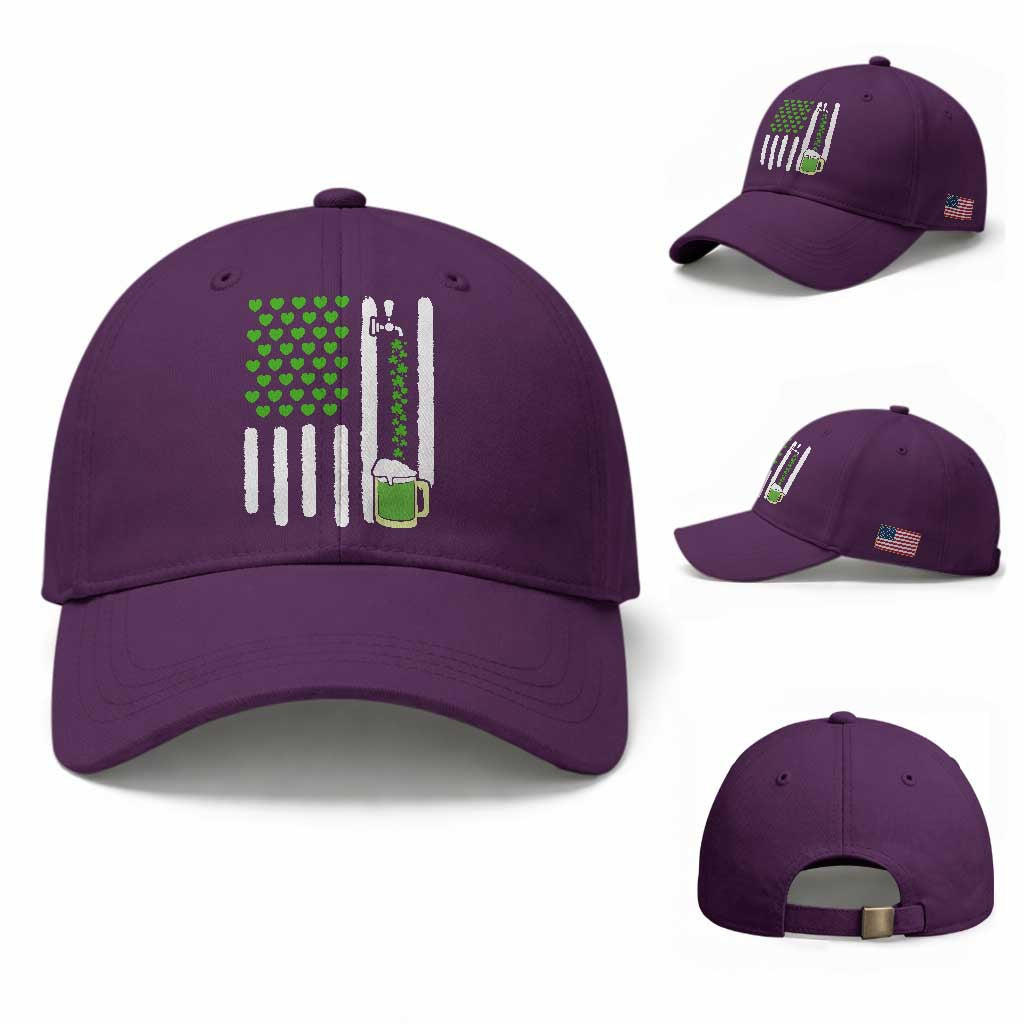 St Patricks Day Irish American Pride Gift Baseball Cap TS12 Baseball Cap Universal Fit Purple Print Your Wear