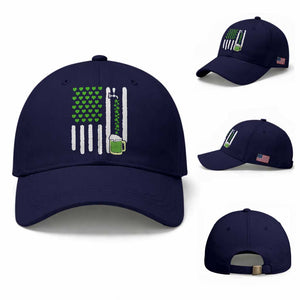 St Patricks Day Irish American Pride Gift Baseball Cap TS12 Baseball Cap Universal Fit Dark Blue Print Your Wear