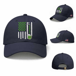 St Patricks Day Irish American Pride Gift Baseball Cap TS12 Baseball Cap Universal Fit Navy Print Your Wear
