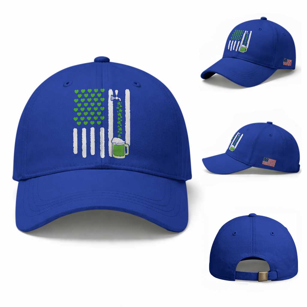 St Patricks Day Irish American Pride Gift Baseball Cap TS12 Baseball Cap Universal Fit Royal Blue Print Your Wear