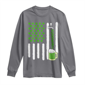 St Patricks Day Irish American Pride Gift Long Sleeve Shirt TS12 Charcoal Print Your Wear