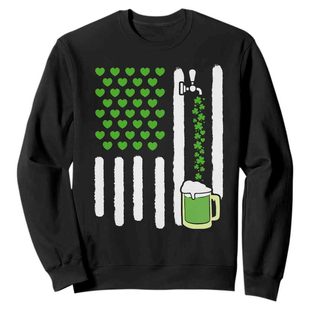 St Patricks Day Irish American Pride Gift Sweatshirt TS12 Black Print Your Wear