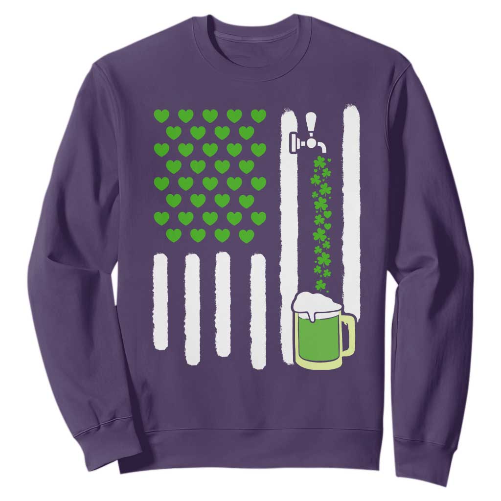 St Patricks Day Irish American Pride Gift Sweatshirt TS12 Purple Print Your Wear