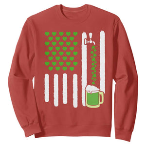 St Patricks Day Irish American Pride Gift Sweatshirt TS12 Red Print Your Wear