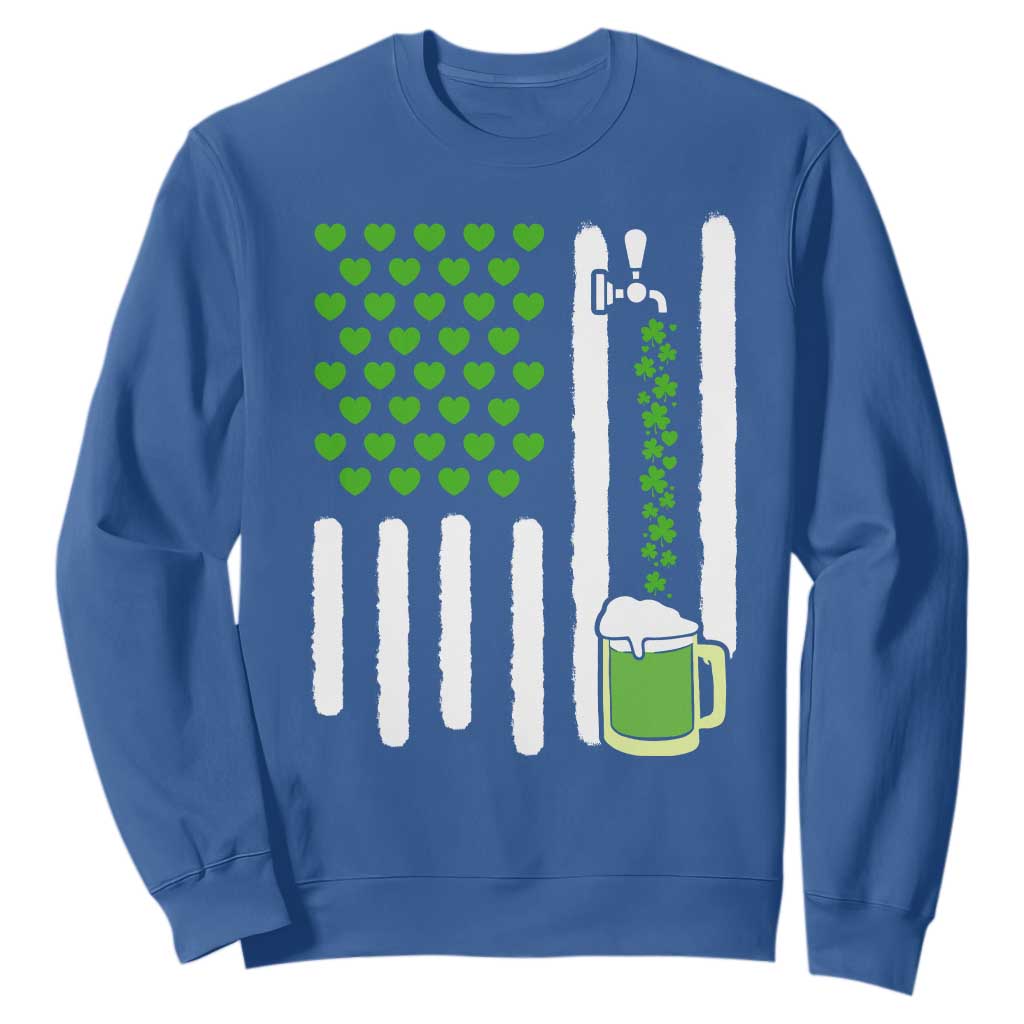 St Patricks Day Irish American Pride Gift Sweatshirt TS12 Royal Blue Print Your Wear