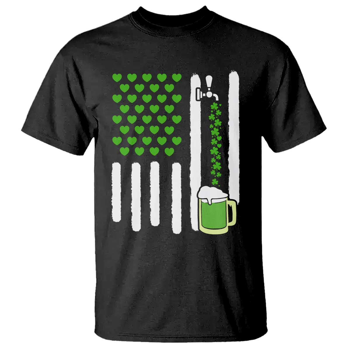 St Patricks Day Irish American Pride Gift T Shirt TS12 Black Print Your Wear