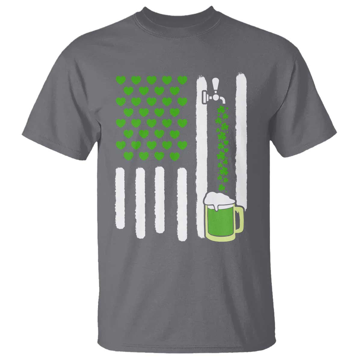 St Patricks Day Irish American Pride Gift T Shirt TS12 Charcoal Print Your Wear