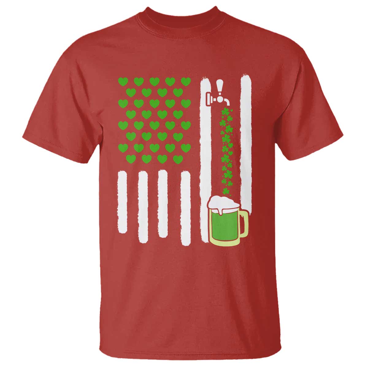 St Patricks Day Irish American Pride Gift T Shirt TS12 Red Print Your Wear