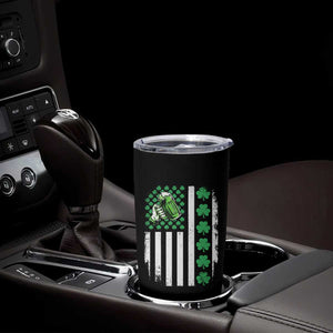 Irish Patriotic USA Flag With Shamrocks Gift Tumbler Cup TS12 Print Your Wear