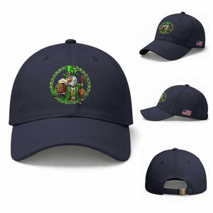 Irish Patriotic Eagle Leprechaun Baseball Cap St Patricks Day Gift TS12 Baseball Cap Universal Fit Navy Print Your Wear