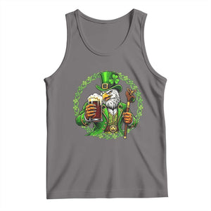 Irish Patriotic Eagle Leprechaun Tank Top St Patricks Day Gift TS12 Deep Heather Print Your Wear