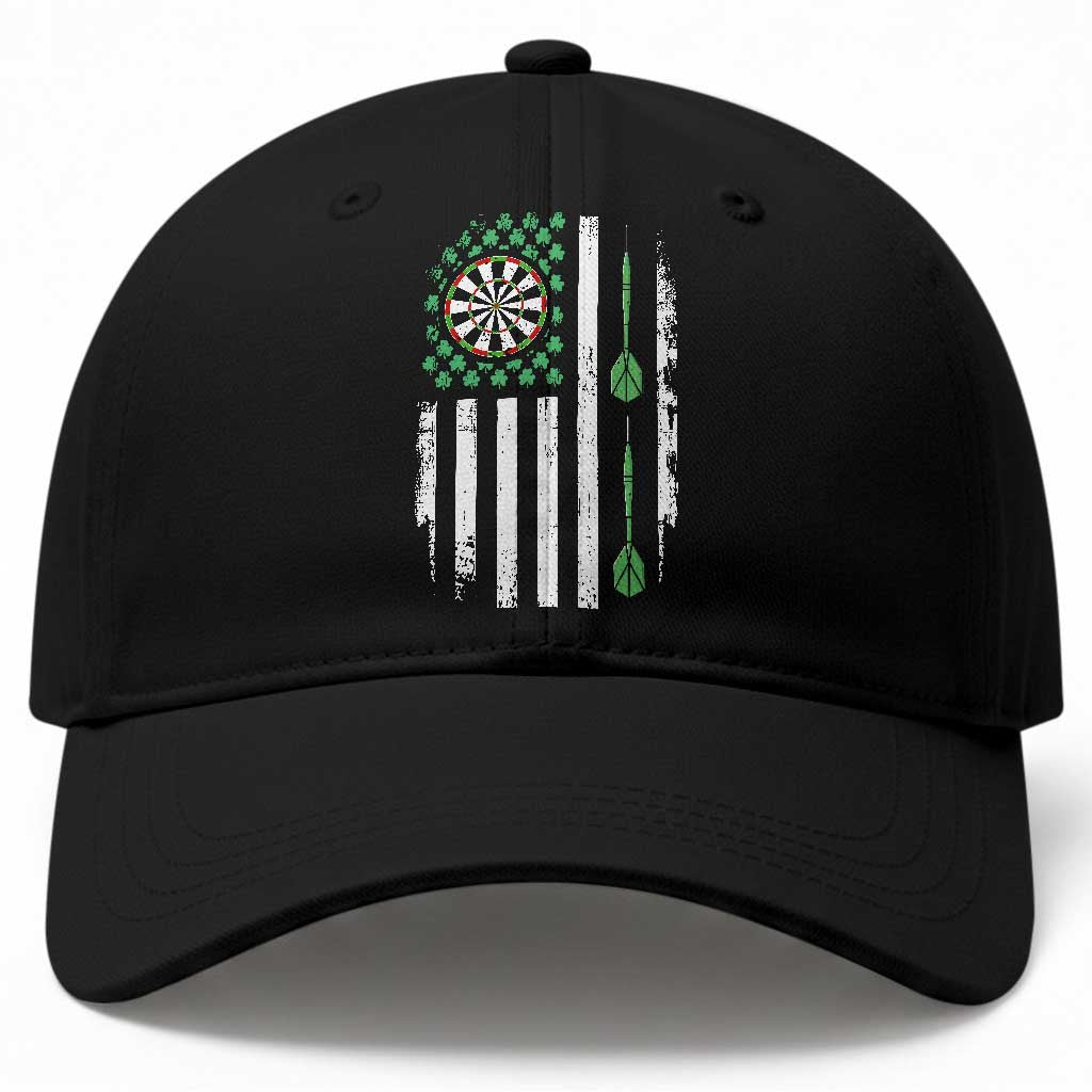 Irish American Darts Shamrock Flag Gift Baseball Cap TS12 Print Your Wear