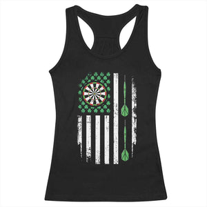 Irish American Darts Shamrock Flag Gift Racerback Tank Top TS12 Black Print Your Wear