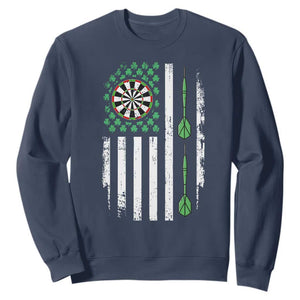Irish American Darts Shamrock Flag Gift Sweatshirt TS12 Navy Print Your Wear