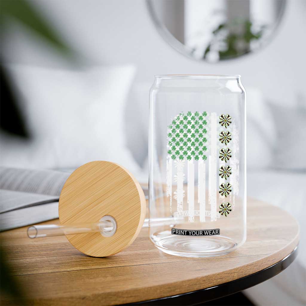 Vintage Shamrock Lucky Darts Glass Can St Patricks Day Gift TS12 Print Your Wear