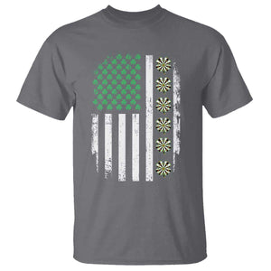 Vintage Shamrock Lucky Darts T Shirt St Patricks Day Gift TS12 Charcoal Print Your Wear