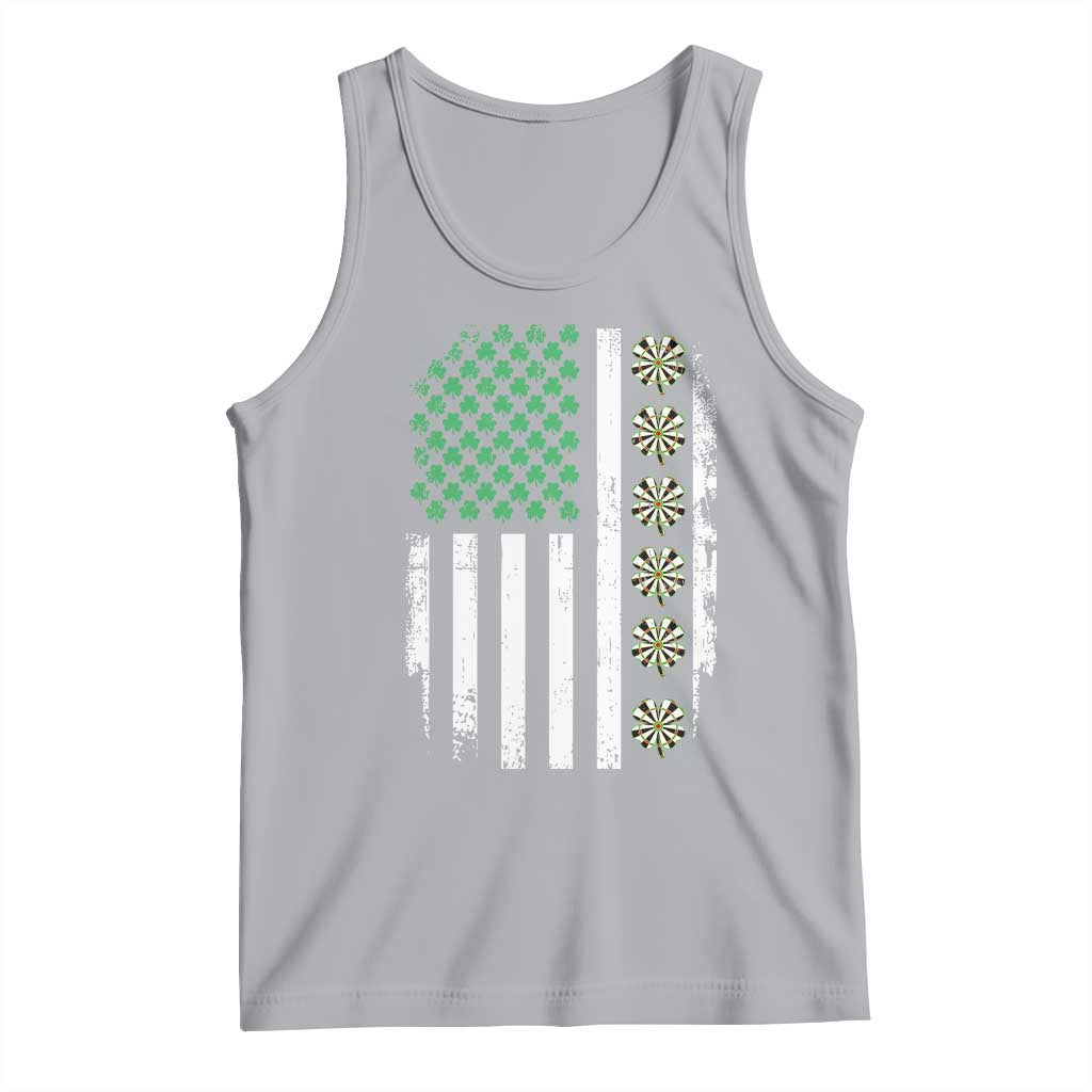 Vintage Shamrock Lucky Darts Tank Top St Patricks Day Gift TS12 Athletic Heather Print Your Wear