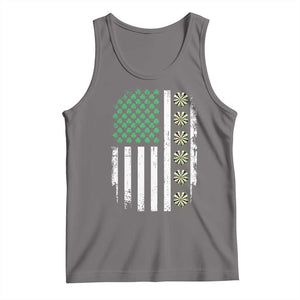 Vintage Shamrock Lucky Darts Tank Top St Patricks Day Gift TS12 Deep Heather Print Your Wear