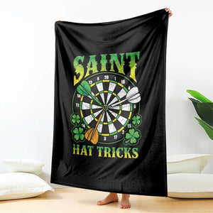 Funny Darts St Patricks Day Gift Throw Blanket Saint Hat Tricks TS12 Print Your Wear