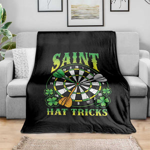 Funny Darts St Patricks Day Gift Throw Blanket Saint Hat Tricks TS12 Print Your Wear