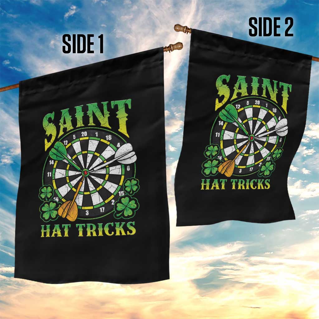 Funny Darts St Patricks Day Gift Garden Flag Saint Hat Tricks TS12 Print Your Wear