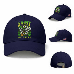 Funny Darts St Patricks Day Gift Baseball Cap Saint Hat Tricks TS12 Baseball Cap Universal Fit Dark Blue Print Your Wear