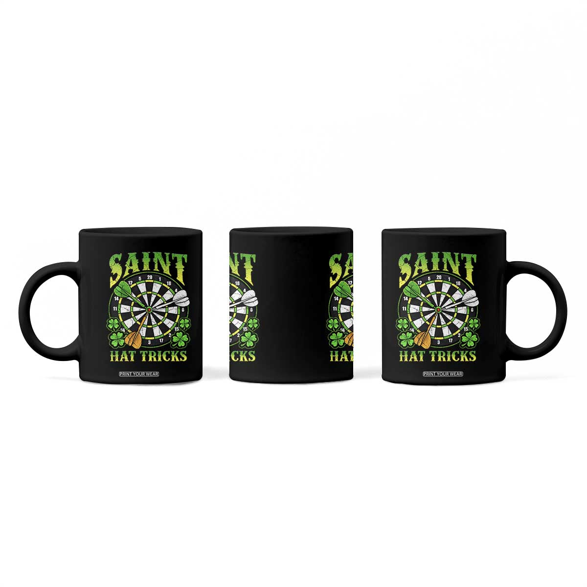 Funny Darts St Patricks Day Gift Coffee Mug Saint Hat Tricks TS12 Print Your Wear
