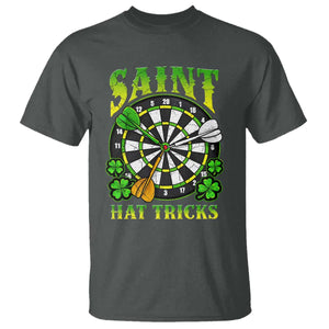 Funny Darts St Patricks Day Gift T Shirt Saint Hat Tricks TS12 Dark Heather Print Your Wear