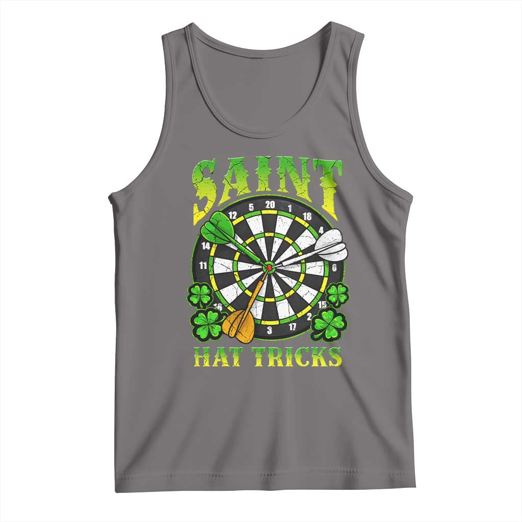 Funny Darts St Patricks Day Gift Tank Top Saint Hat Tricks TS12 Deep Heather Print Your Wear