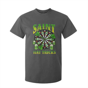 Saint Hat Tricks St Patricks Day T Shirt For Kid Darts Player Gift TS12 Dark Heather Print Your Wear