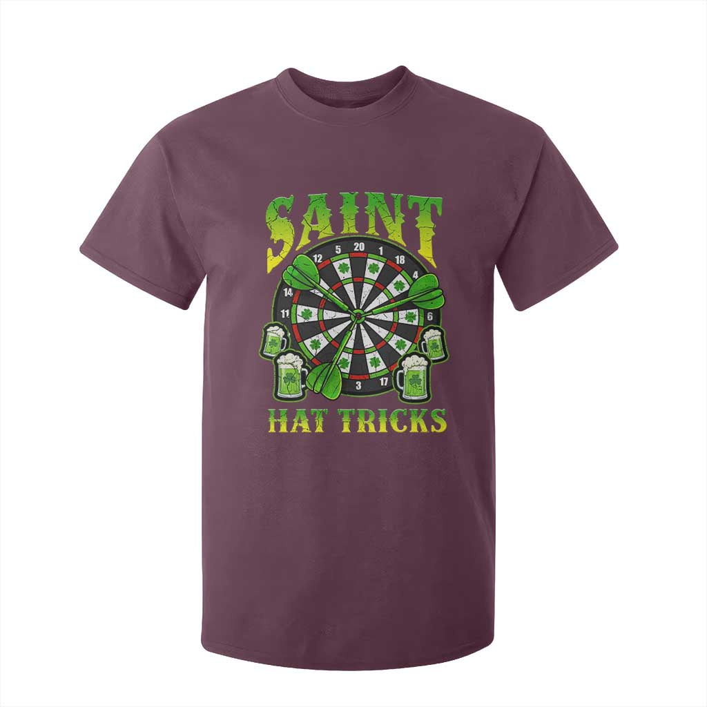 Saint Hat Tricks St Patricks Day T Shirt For Kid Darts Player Gift TS12 Maroon Print Your Wear