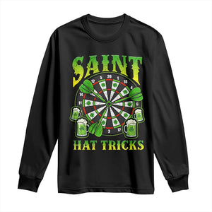 Saint Hat Tricks St Patricks Day Long Sleeve Shirt Darts Player Gift TS12 Black Print Your Wear