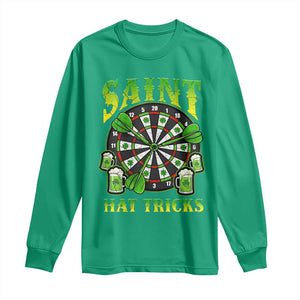 Saint Hat Tricks St Patricks Day Long Sleeve Shirt Darts Player Gift TS12 Irish Green Print Your Wear