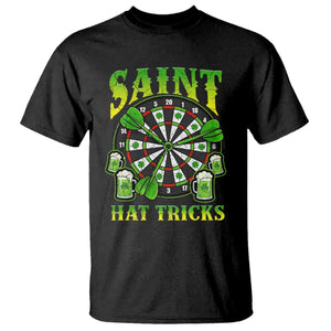 Saint Hat Tricks St Patricks Day T Shirt Darts Player Gift TS12 Black Print Your Wear