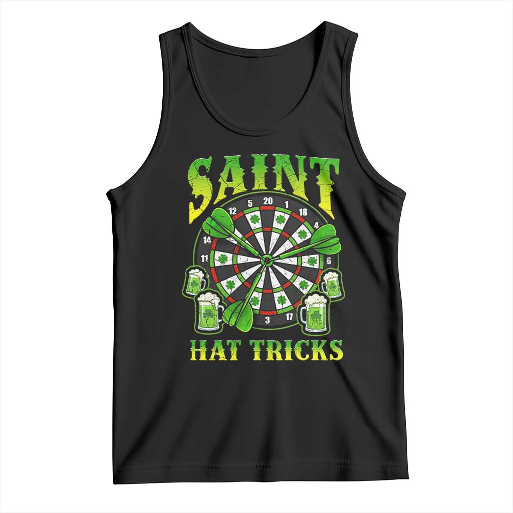 Saint Hat Tricks St Patricks Day Tank Top Darts Player Gift TS12 Black Print Your Wear