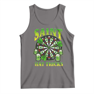 Saint Hat Tricks St Patricks Day Tank Top Darts Player Gift TS12 Deep Heather Print Your Wear