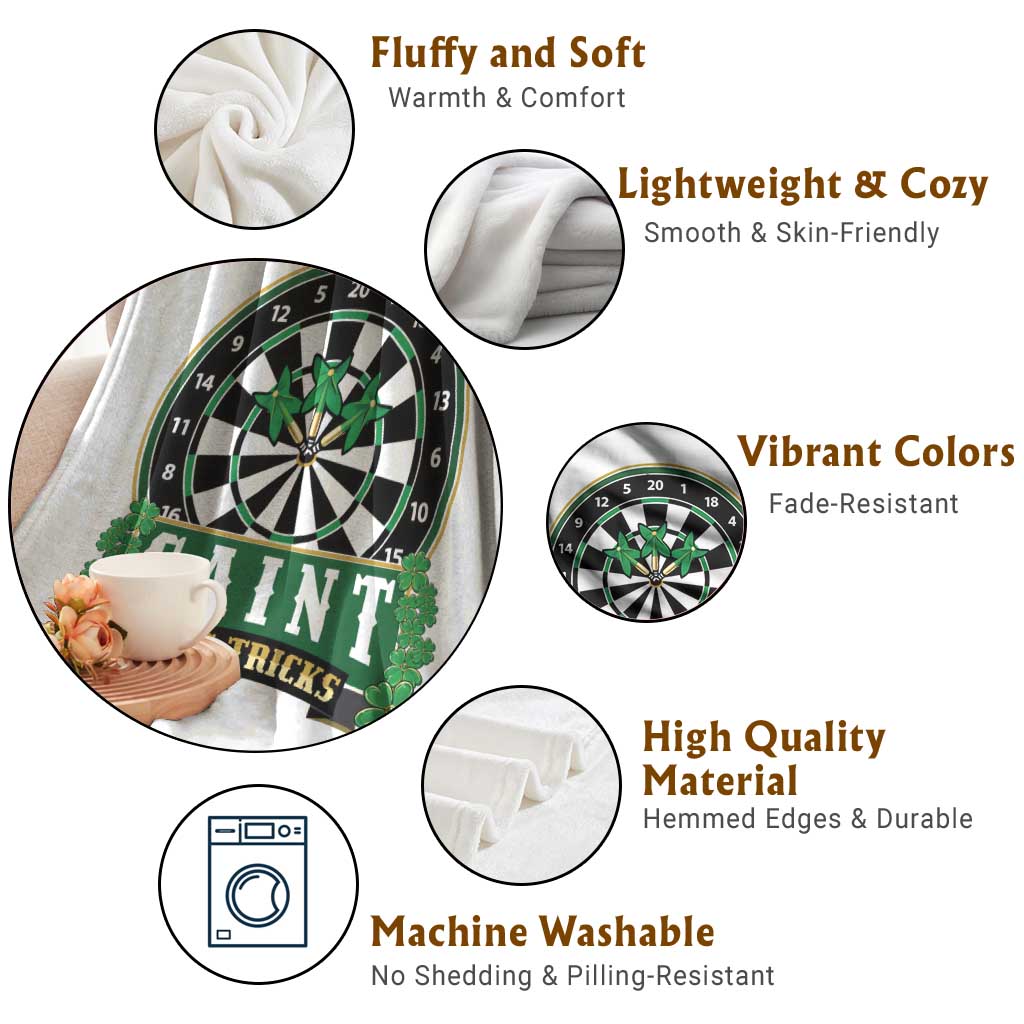 Saint Hat Tricks Throw Blanket St Patricks Day Dart Thrower Gift TS12 Print Your Wear